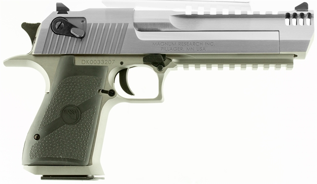 Picture of  Magnum Research De44srmb Desert Eagle Mark Xix 44 Rem Mag 6" With Muzzle Brake 7+1 Overall Stainless Steel Black Polymer Grip 761226087922