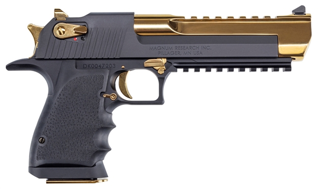 Picture of Magnum Research Desert Eagle 50Ae 6 Blk Titanium Gold Blem ZDE50BATG 151550026586