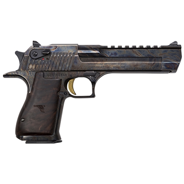 Picture of  Magnum Research De44ch Desert Eagle Mark Xix 44 Rem Mag 6" 8+1 Color Case Hardened Carbon Steel With Clear Cerakote Frame & Slide Walnut With Engraved Desert Eagle Logo Grip