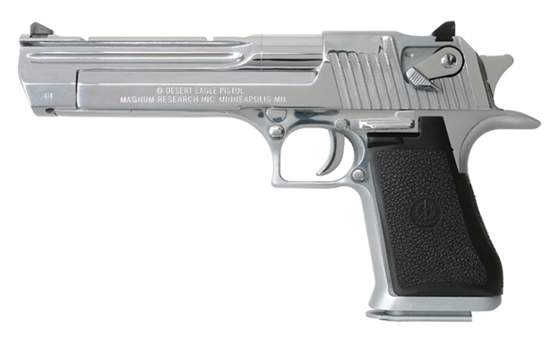 Picture of Magnum Research Desert Eagle Mark Xix Semi Auto Pistol 44 Mag, 6 In, Syn Grp, 8+1 Rnd, XL Polished Chrome Frame DE44PC