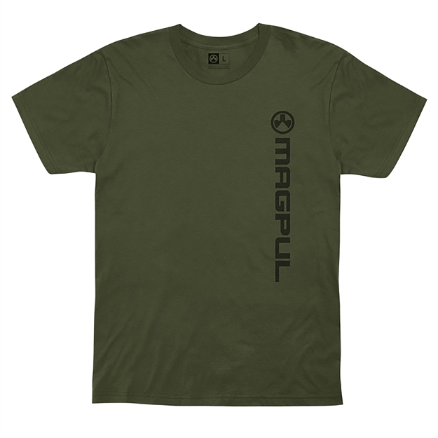 Picture of  Magpul Mag1113-316-S Vertical Logo  Olive Drab Cotton Short Sleeve Small