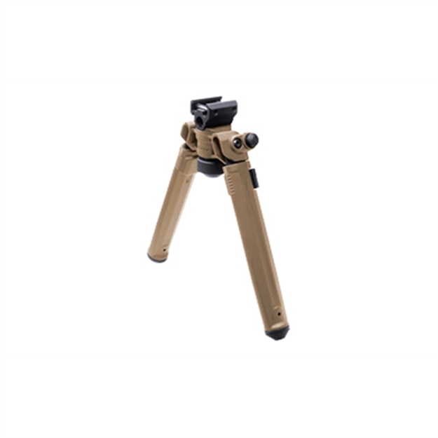 Picture of  Magpul Mag941-Fde Bipod  1913 Picatinny Rail Attachment, Flat Dark Earth Mil-Spec Anodized Aluminum, 6.80-10.30" Vertical Adjustment, Rubber Feet For Ar-Platform