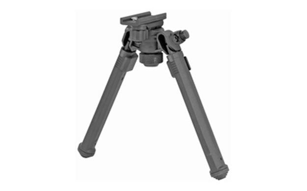 Picture of  Magpul Mag1075-Blk Bipod  Made OF Aluminum With Black Finish, Sling Stud Attachment, 6.30-10.30" Vertical Adjustment, & Rubber Feet For Ar-Platform