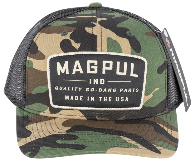 Picture of  Magpul Mag1102-964 GO Bang Trucker Hat Woodland Adjustable Snapback Osfa Structured