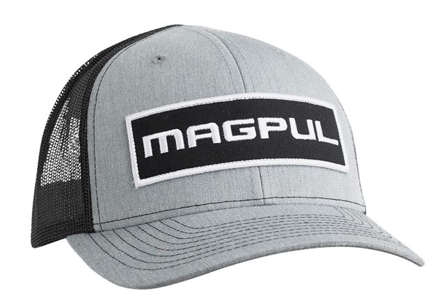 Picture of Magpul Industries Corp Wordmark Patch Trucker Hat Heather Gray/Black MAG1104-032 840815125518