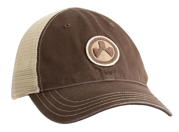 Picture of  Magpul Mag1105-212 Icon Patch Trucker Hat Brown/Khaki Adjustable Snapback Osfa Unstructured