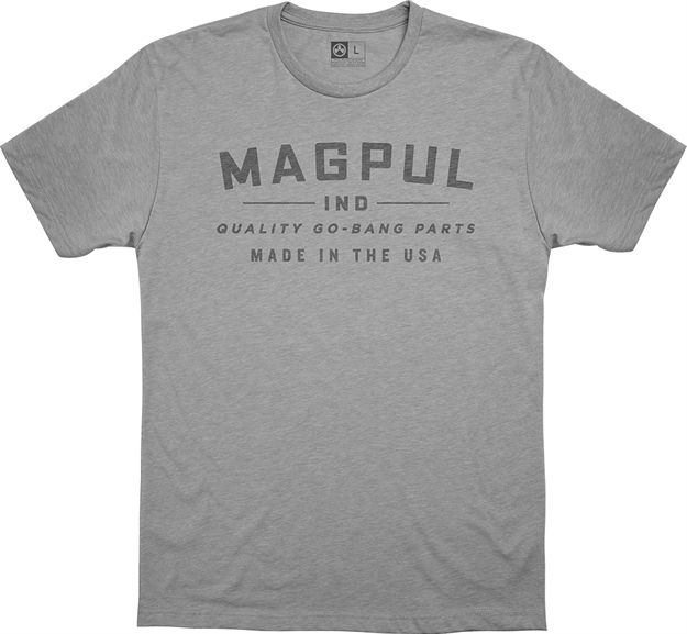 Picture of  Magpul Mag1112-030-S GO Bang Parts Cvc  Athletic Gray Heather Cotton/Polyester Short Sleeve Small