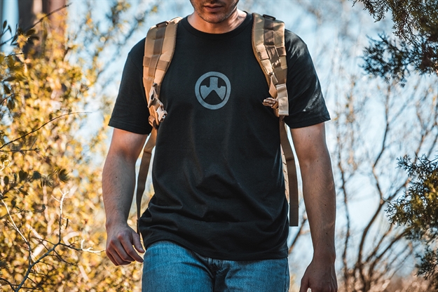 Picture of  Magpul Mag1115-001-S Icon Logo Cvc  Black Cotton/Polyester Short Sleeve Small