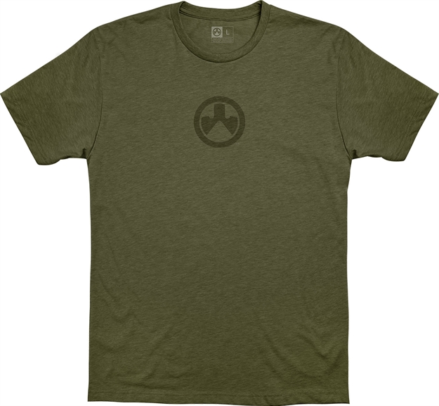 Picture of  Magpul Mag1115-317-S Icon Logo Cvc  OD Green Cotton/Polyester Short Sleeve Small