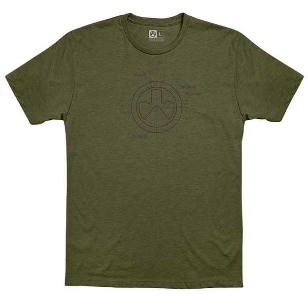 Picture of  Magpul Mag1118-317-S Engineered Cvc  OD Green Cotton/Polyester Short Sleeve Small