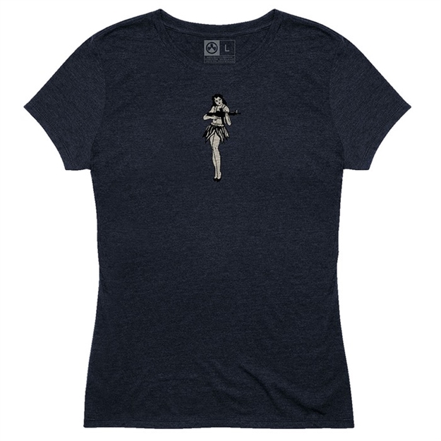 Picture of  Magpul Mag1124-410-4X Hula Girl Cvc Women's Navy Cotton/Polyester/Rayon Short Sleeve 4Xl