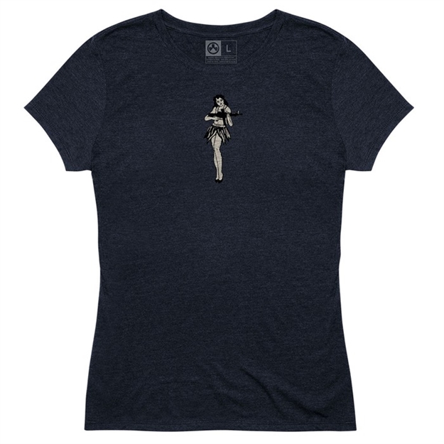 Picture of Magpul Mag1124-410-Lg Tri-Blend Hula Girl Lady Shirt Large Navy