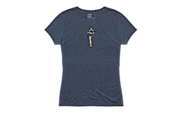 Picture of Magpul Mag1124-410-M Tri-Blend Hula Girl Lady Shirt Medium Navy