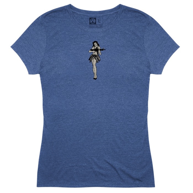 Picture of  Magpul Mag1124-424-3X Hula Girl Cvc Women's Royal Heather Cotton/Polyester/Rayon Short Sleeve 3Xl