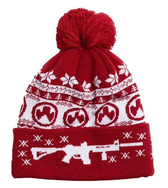 Picture of Magpul Mag1154-610 Beanie Ugly Christmas Red/White Beanie Osfa