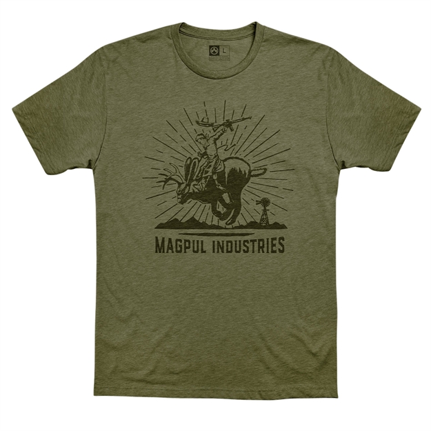 Picture of Magpul Mag1173-318-M Jackalope Rodeo T-Shirt Olive Medium Short Sleeve
