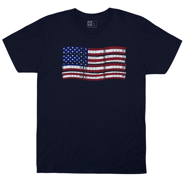 Picture of Magpul Mag1180-410-S Pmag-Flag T-Shirt Navy Small Short Sleeve