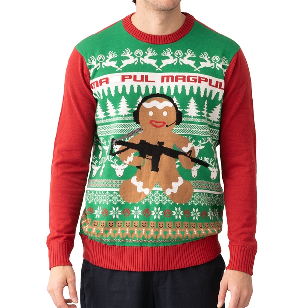 Picture of  Magpul Mag1198975xl Ugly Christmas Gingarbread Man Multi-Color, Cotton/Acrylic, Long Sleeve, XL 840815144977