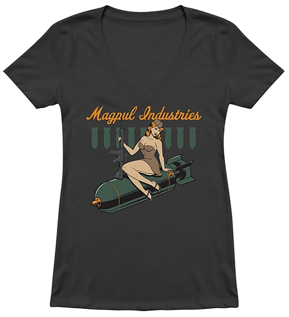 Picture of Magpul Mag1210-010-2X Bombshell Ladies T-Shirt Charcoal Gray 2Xl Short Sleeve