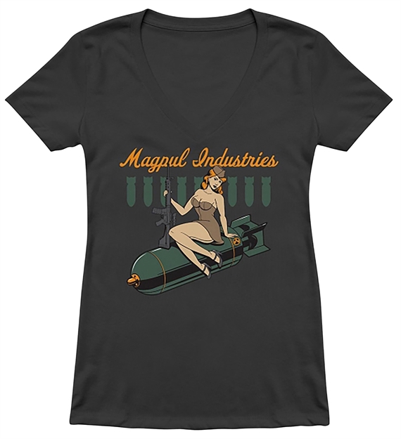 Picture of Magpul Mag1210-010-L Bombshell Ladies T-Shirt Charcoal Gray Large Short Sleeve