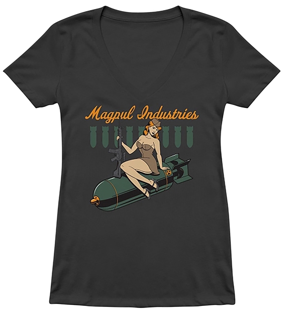 Picture of Magpul Mag1210-010-S Bombshell Ladies T-Shirt Charcoal Gray Small Short Sleeve