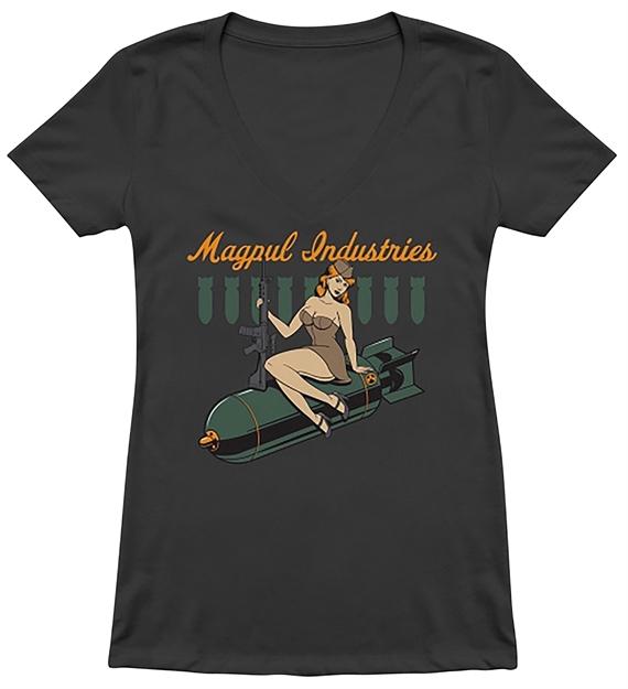 Picture of Magpul Mag1210-010-Xl Bombshell Ladies T-Shirt Charcoal Gray XL Short Sleeve