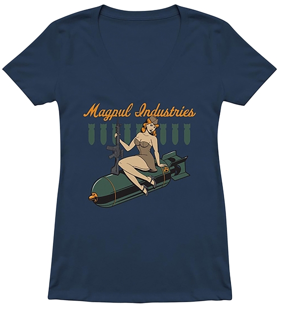 Picture of Magpul Mag1210-470-M Bombshell Ladies T-Shirt Indigo Medium Short Sleeve