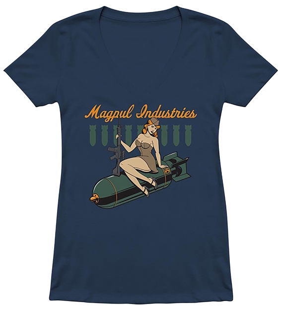 Picture of Magpul Mag1210-470-S Bombshell Ladies T-Shirt Indigo Small Short Sleeve