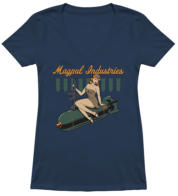 Picture of Magpul Mag1210-470-Xl Bombshell Ladies T-Shirt Indigo XL Short Sleeve