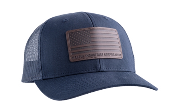 Picture of  Magpul Mag1212-410 Standard Trucker Hat Navy Adjustable Snapback Osfa Structured Leather Patch 840815132745