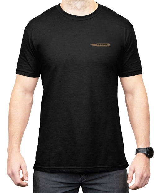 Picture of Magpul Mag1267001s Smooth & Mild  Black Cotton Short Sleeve Small MAG1267-001-S