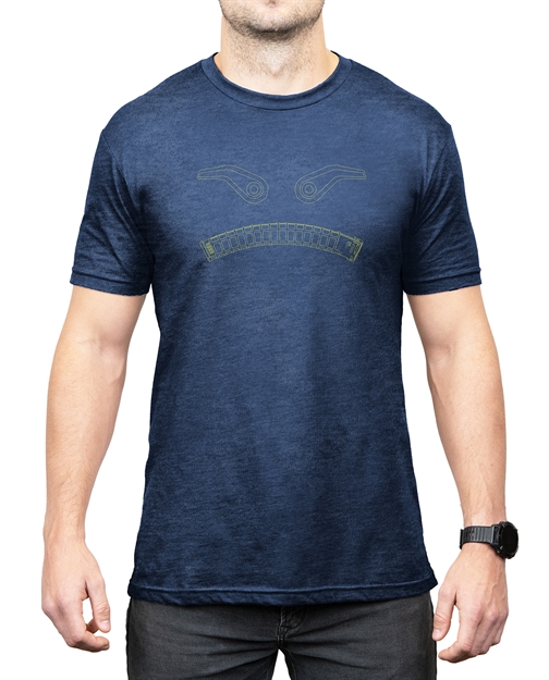 Picture of  Magpul Mag12684112x Magmouth  Navy Heather Cotton/Polyester Short Sleeve 2Xl