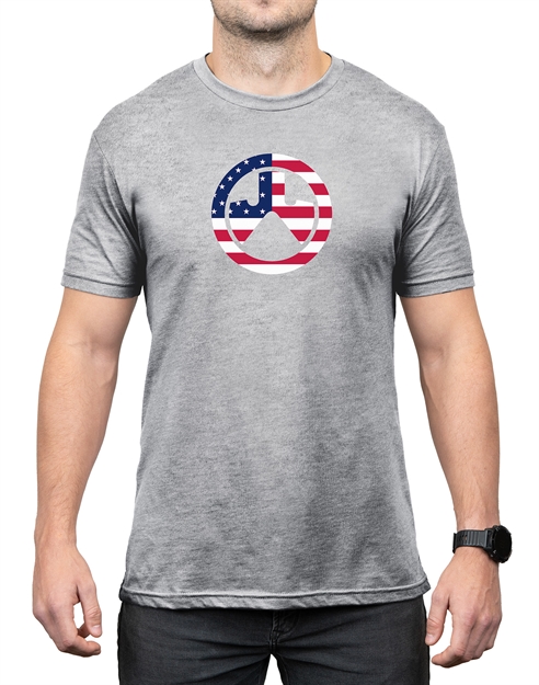 Picture of  Magpul Mag12810303x Independence Icon  Athletic Gray Heather Cotton/Polyester Short Sleeve 3Xl