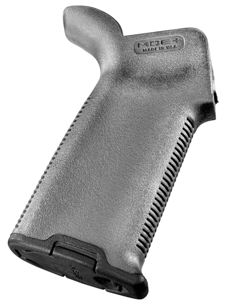 Picture of Magpul Mag416gry Moe+ Grip Gray Textured Polymer W/Rubber Overmold, Fits Ar-15/Ar-10/M16/M4/M110/Sr25 MAG416-GRY 873750011752