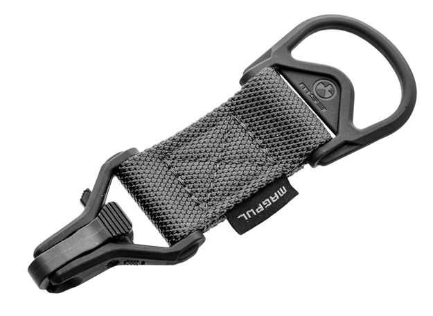 Picture of  Magpul Mag516-Gry Ms1/Ms3 Sling Adapter Made OF Steel With Stealth Gray Melonite Finish, Polymer Hardware, Nylon 1.25" Webbing & Two TO One-Point Design For Ar-15, M4 & M16