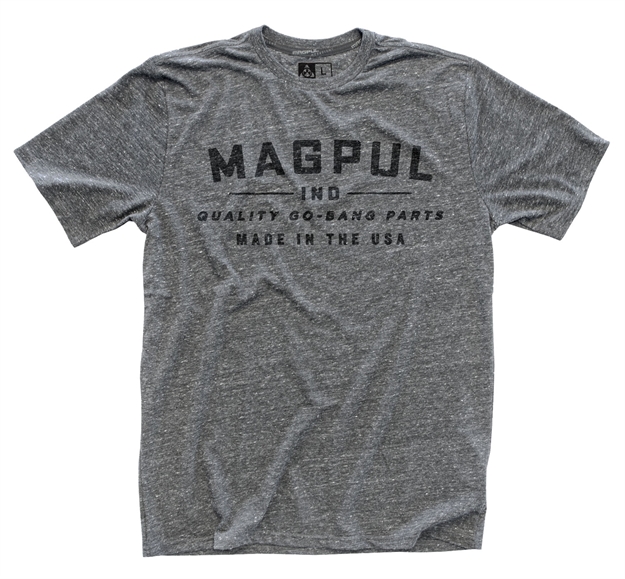 Picture of Magpul Mag664-030-S Megablend GO Bang T-Shirt Small Athletic Heather