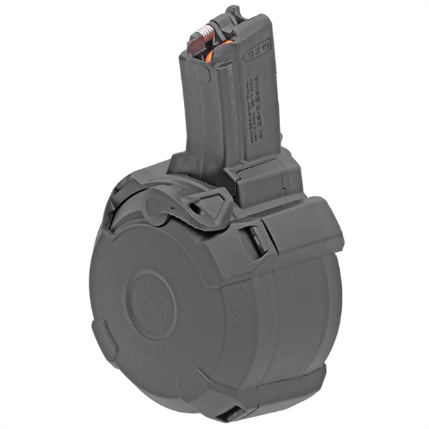 Picture of Magpul Magazine Pmag 9Mm D-50 MP Hk94/Mp5 50Rd Drum Bl! MAG1181BLK