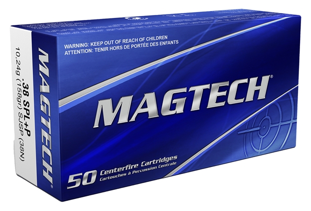 Picture of  Magtech 38N Range/Training  38Special+P 158Gr Semi Jacketed Soft Point 50 Per Box/20 Case 754908170616