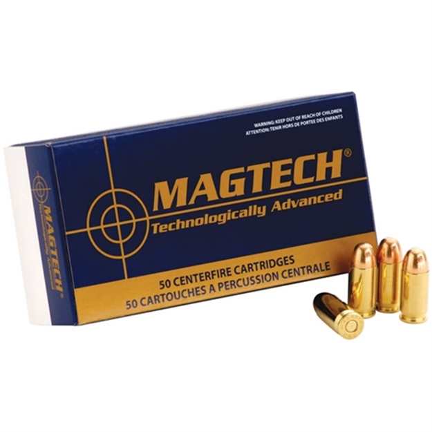 Picture of Magtech Sport Shooting Pistol Ammo 45 Acp, Fmj, 230 Gr, 837 Fps, 50 Rnd, Boxed 45A 754908119011