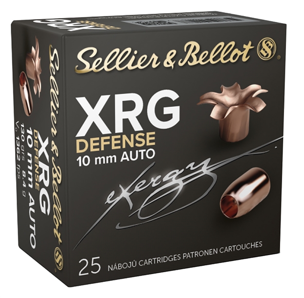 Picture of  Sellier & Bellot Sb10xa Xrg Defense 10Mmauto 130Gr Solid Copper Hollow Point 25 Per Box/40 Case 754908501137