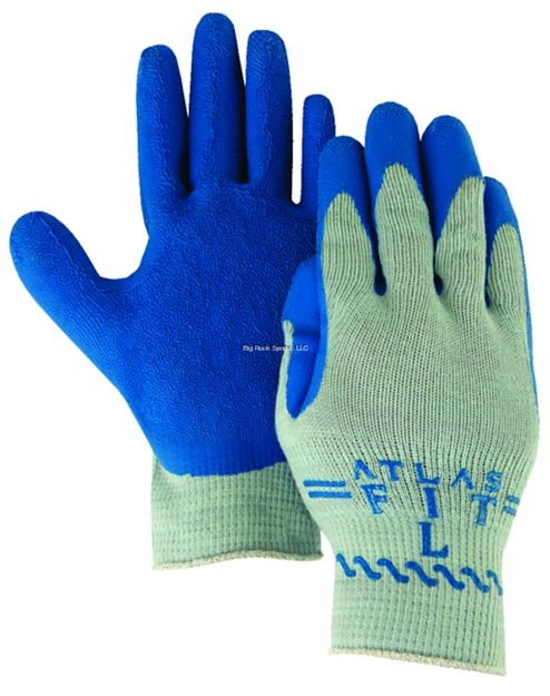 Picture of Majestic Knit/Latex Gloves Med WT LG Gray Knit/Blue Palm