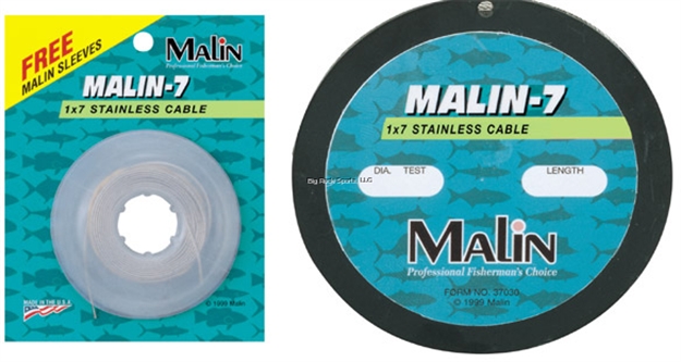 Picture of Malin 7-Strand Stainless Wire, Coffee, 60Lb 300' Spool, 1X7 .021 Dia
