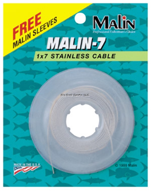 Picture of Malin 7X7 Stainless Steel Cable, 480 LB Test, 30', Natural Finish