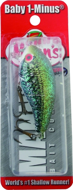 Picture of Mann's Bait Company Baby 1-Minus Crankbait, 2 1/4", 1/4 Oz, Baby Bass Crystaglow