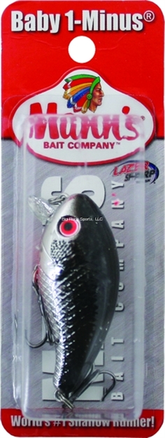 Picture of Mann's Bait Company Baby 1-Minus Crankbait, 2 1/4", 1/4 Oz, Chrome Black