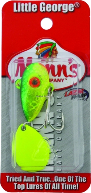 Picture of Mann's Bait Company Little George Sinking Tailspinner Jig, 1/2 Oz, Chartreuse/Green Holographic, Sinking
