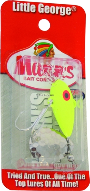 Picture of Mann's Bait Company Little George Sinking Tailspinner Jig, 1/2 Oz, Chartreuse, Sinking