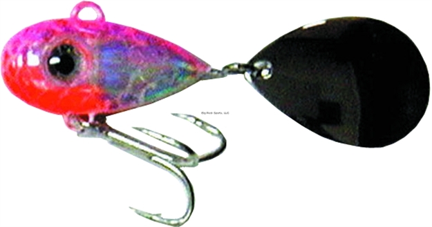 Picture of Mann's Bait Company Little George Sinking Tailspinner Jig, 1/2 Oz, White/Blue Holographic, Sinking