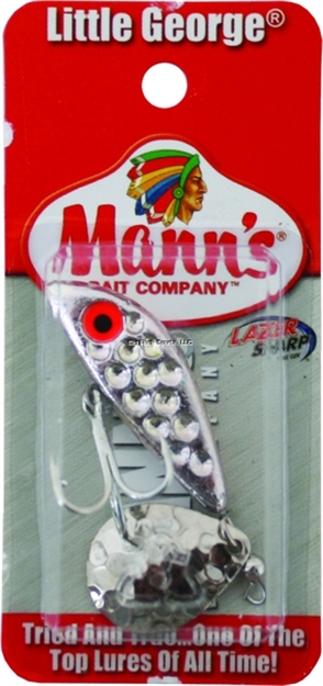 Picture of Mann's Bait Company Little George Sinking Tailspinner Jig, 3/4 Oz, Ham Sil, Sinking
