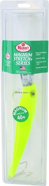 Picture of Mann's Bait Company Magnum Stretch 40+ Floating/Diving Trolling Lure, 14", 8 Oz, Thru-Body Wire, Chartreuse